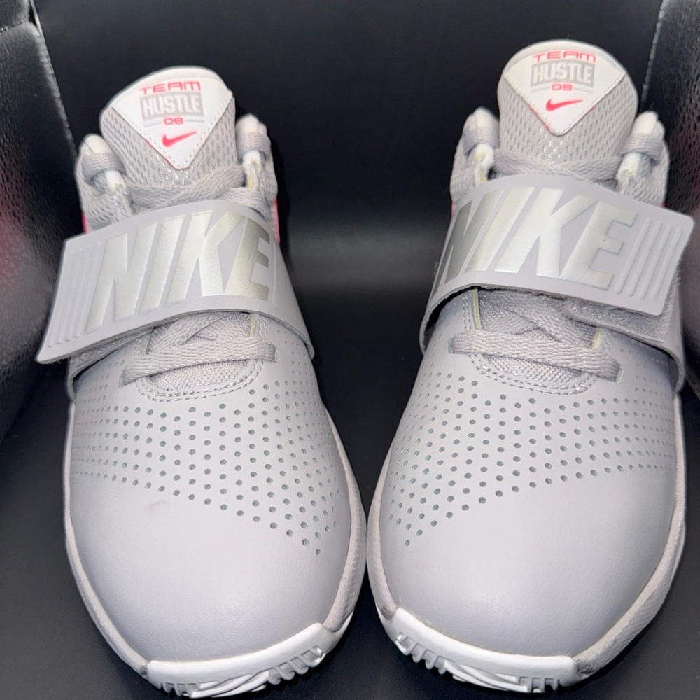 Size 5.5Y - Nike Team Hustle D8 Mid Gray, Very Clean, No Box, Preowned Great